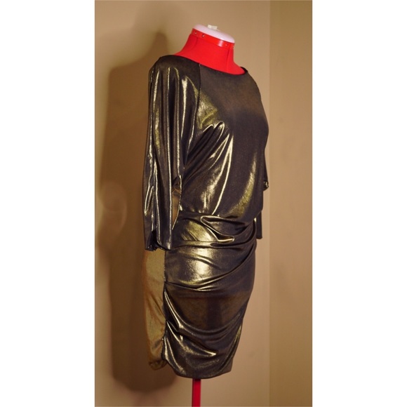 Metallic Ruched Dress - Picture 4 of 4